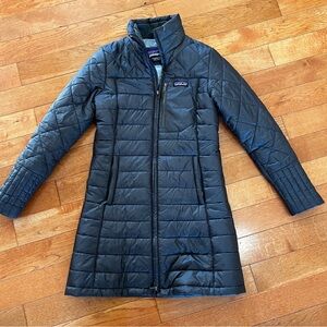 Patagonia radalie xs jacket coat parka dark grey
